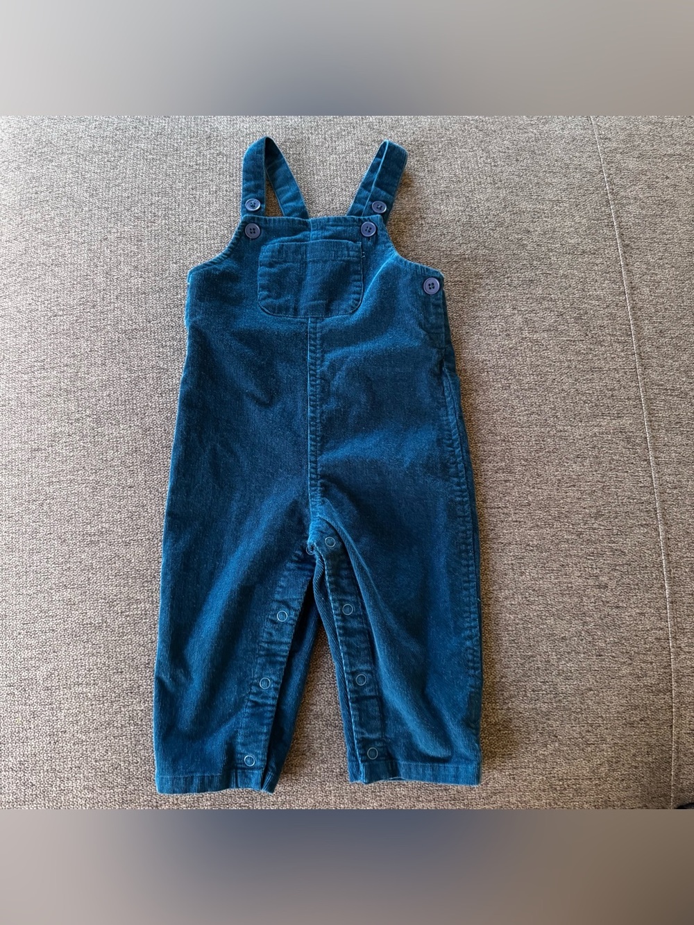 Tucker + Tate Dark Teal Blue Corduroy Overalls Baby Boy Girl 12M